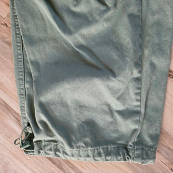 BDG Urban Outfitters Womens Cargo High Rise Pants Medium Khaki Green Cinch Ankle - Picture 3 of 9